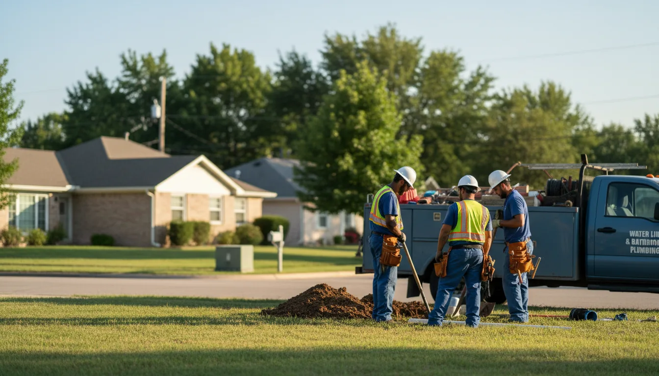 Residential water line and bathroom plumbing service in Vidalia, LA